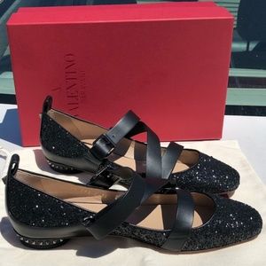 Valentino V-Punk Rockstud Black Glitter